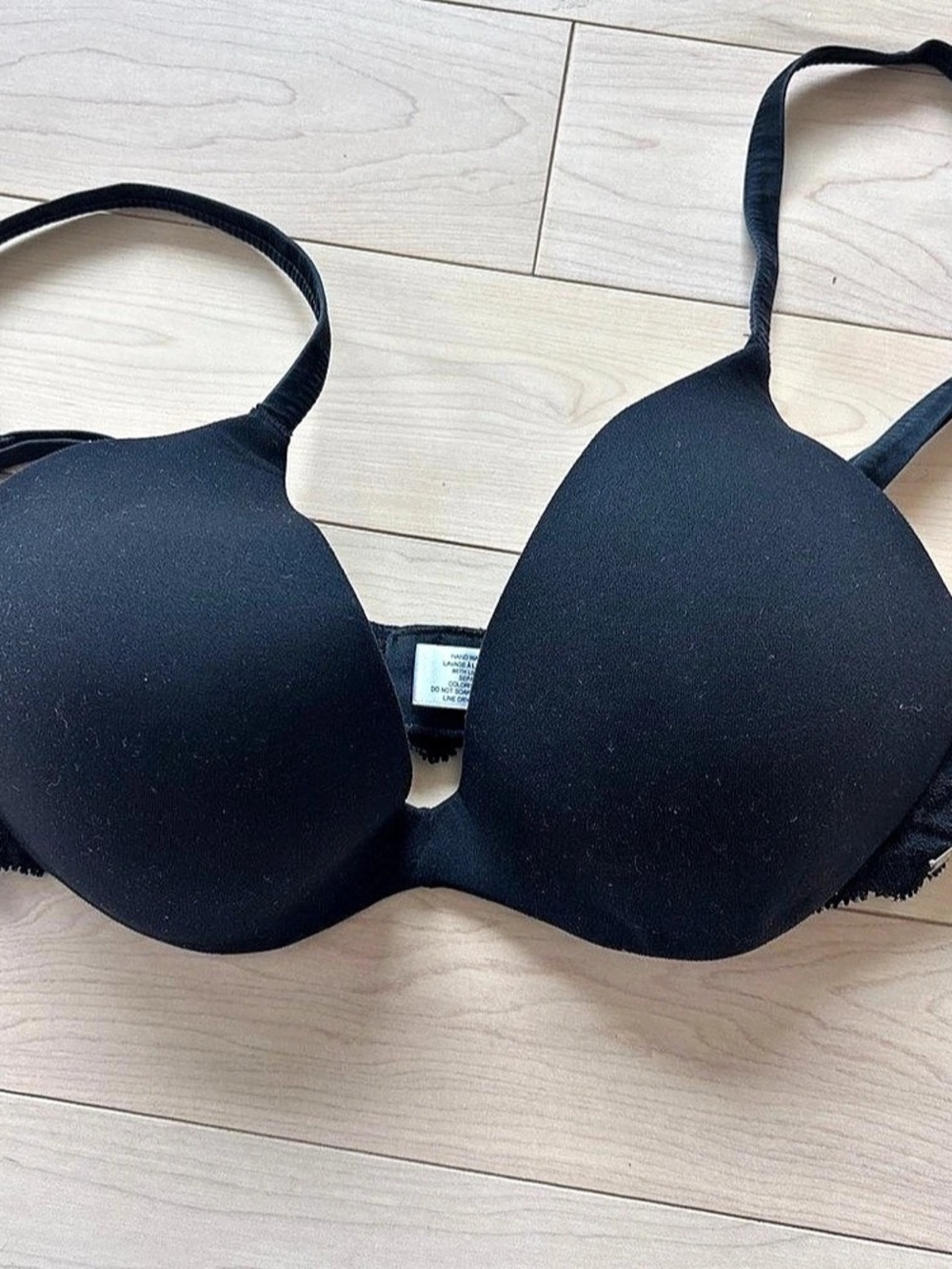 Fleur du mal Black Lace Underwire Bra . 34B